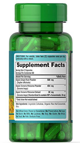 Puritan's Pride - Puritan’s Pride Cúrcuma – Benefícios para a Saúde – 60 Cápsulas – 500mg