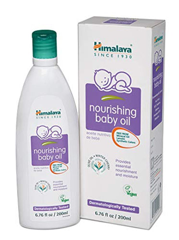 Óleo de Bebê Nourishing Himalaya, Leve – 100ml | Hidratação e Cuidado para a Pele do seu Bebê