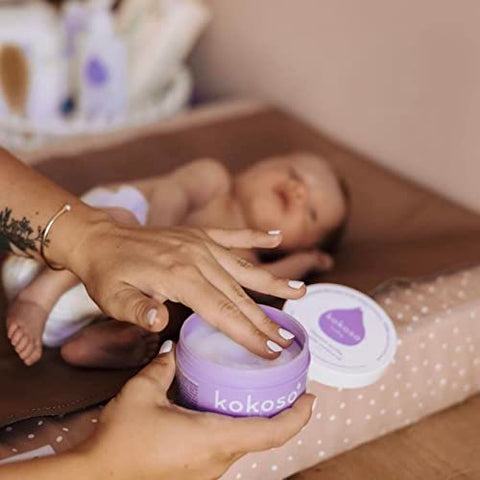 Kokoso - Óleo de Coco Orgânico para Bebês – Hidratante 100% Natural para Massagem, Pele Seca, Sensível e Normal do Bebê – 168g