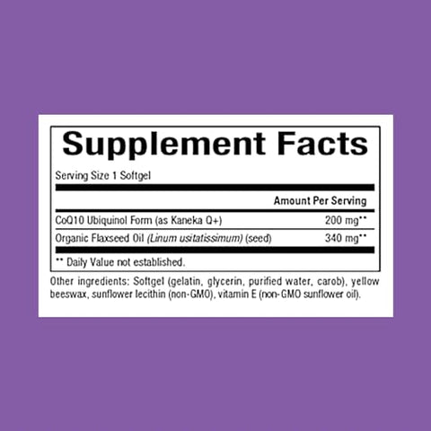 Ubiquinol Active CoQ10 200 mg – Suplemento de Coenzima Q10 de Alta Absorção para Energia, Saúde Cardíaca e Cognitiva – 60 Softgels - Natural Factors