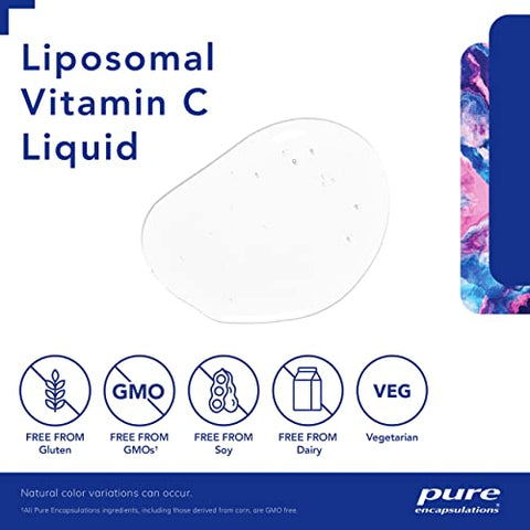 Vitamina C Lipossomal | Suporte para Função Celular, Defesas Antioxidantes e Saúde Imunológica* | 120 ml | Marca Pure Encapsulations - Pure Encapsulations