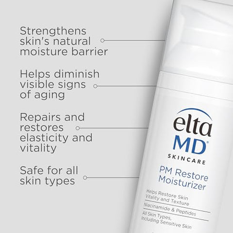 ELTA MD Loção Facial Restauradora de Pele com Niacinamida e Peptídeos – Frasco de Loção Facial
