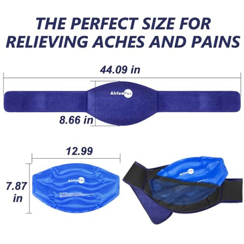 AiricePac - Gel Reutilizável para Alívio da Dor nas Costas, 2 Unidades – Terapia de Compressa Fria para Lesões Lombar, Nervo Ciático, Disco Herniado ou Degenerativo, Cóccix