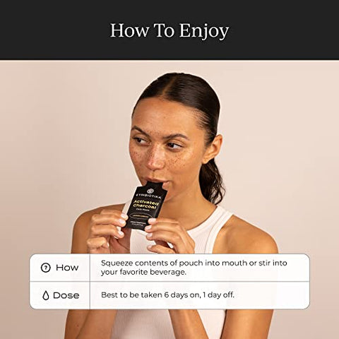Suplemento líquido CYMBIOTIKA de Carvão Ativado com Vitamina E para Saúde Intestinal