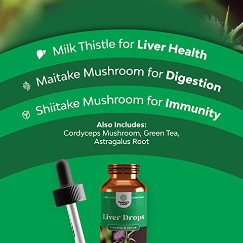 Natures Craft - Tintura de Cardo Mariano para Suporte Hepático – Mistura Líquida de Cardo Mariano com Raiz de Astragalus para Desintoxicação e Limpeza do Fígado