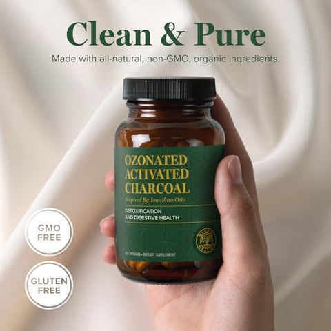 Global Healing Center - Pó de Carvão Ativado Ozonizado Global Healing – Detox Digestivo Avançado que Adsorve Compostos Internos Indesejados – Ajuda a Aliviar Desconforto Gasoso Ocasional – 60g