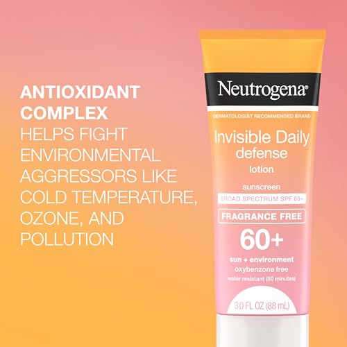 Protetor Solar Neutrogena Invisible Daily Defense FPS 60, Livre de Fragrância e Oxybenzone, 100ml