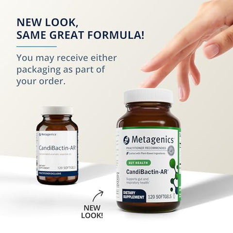 CandiBactin-AR – Óleos Essenciais Aromáticos Concentrados – com Óleo de Tomilho | 100% Natural | 60 cápsulas - Metagenics