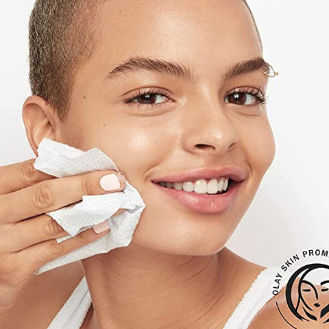 Lenços de Limpeza Facial 2 em 1 Ativados por Água 33 unidades (Pacote com 4) - Olay