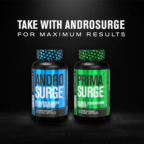 Testosterone Booster for Men PRIMASURGE – com Tongkat Ali, PrimaVie, Ashwagandha – Aumente a Vitalidade, Crescimento Muscular - Jacked Factory