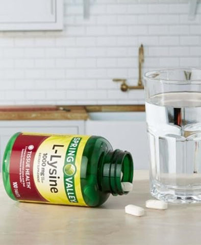 Generic - Lysine 1000mg | 100 Comprimidos | Suporte para Pele, Sistema Imunológico e Produção de Colágeno | Livre de Glúten | Suplemento Nutricional de Aminoácidos L-Lisina para