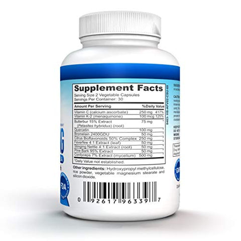 White Lung by NutraPro – Limpeza e Desintoxicação dos Pulmões. Apoia a Saúde Pulmonar. Suporta a Saúde Respiratória. 60 Cápsulas – Fabricado em Instalação Certificada pela GMP