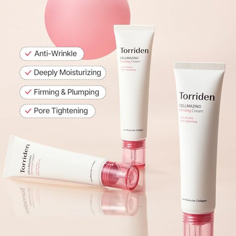 Creme Firmador de Colágeno de Baixo Peso Molecular Torriden CELLMAZING, 60ml | Complexo de Colágeno 5D | Minimiza Poros