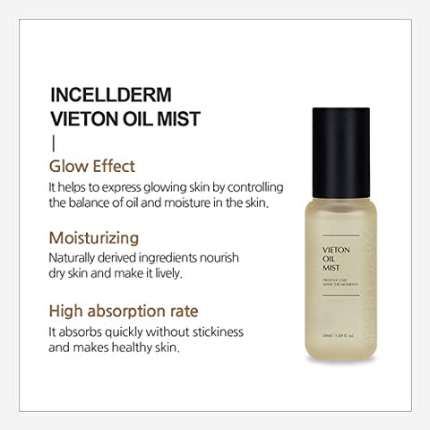 gadi place - Gadi Place Incellderm Vieton Oil Mist 50ml | Facial Mist | Calmante | Cuidados com a Pele Coreanos | K-Beauty