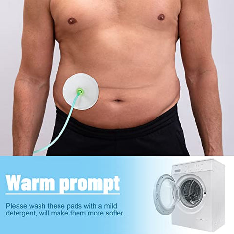 Sosation - Capas para Botão de Gastrostomia 56 Unidades – Acessórios para Sonda de Alimentação Abdominal Peritoneal – Almofadas de Algodão Absorventes – Branco, 3 Polegadas