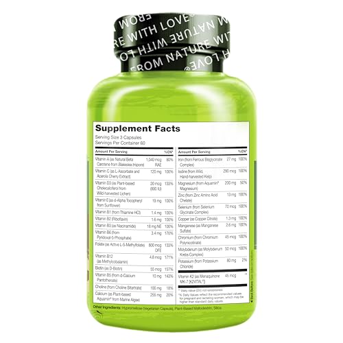 Prenatal Multivitamínico com Ferro Quelato Suave, Metilfolato e Cálcio Vegetal – Marca NATURELO - NATURELO