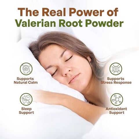 Extrato de Raiz de Valeriana em Pó 10:1 Extra Forte 227 g. Extrato de Valeriana Suplemento Herbal - Go Nutra