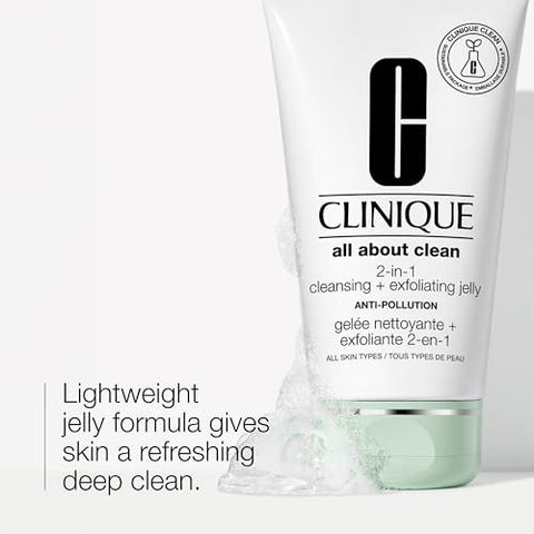 Clinique All About Clean Gel Esfoliante 2 em 1, Limpeza Facial – 150ml