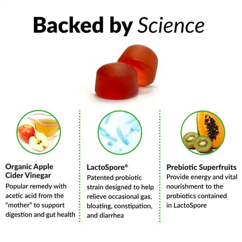 ProbioSlim Gomas de Vinagre de Maçã com Orgânico, LactoSpore | 60 gummies - Force Factor