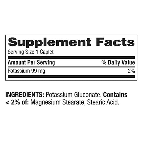 ikj - Ikj Suplemento Dietético de Capsulas de Potássio Tamanho Econômico, 99 Mg, 500 Unidades
