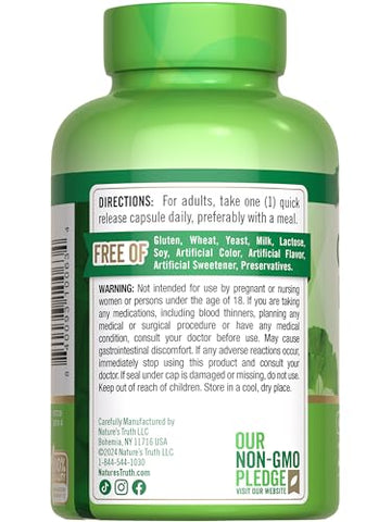 Nature's Truth - Nature’s Truth Ginkgo Biloba 120mg + Bacopa | 200 Cápsulas de Liberação Rápida | Extrato Padronizado | Suplemento Livre de OGM e Glúten
