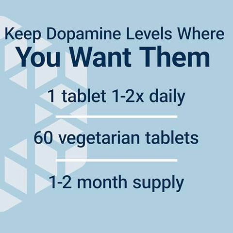 Dopa-Mind™: Suplemento de Suporte à Dopamina, Melhora o Desempenho Cognitivo, Produção Saudável de Dopamina, Sem Glúten, Não-OGM, Vegetariano, 60 Comprimidos - Life Extension