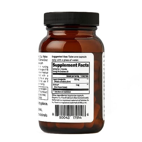 Ashwagandha Caps 600mg por Cápsula – 60 Cápsulas | Comprar Online - Santa Cruz Paleo
