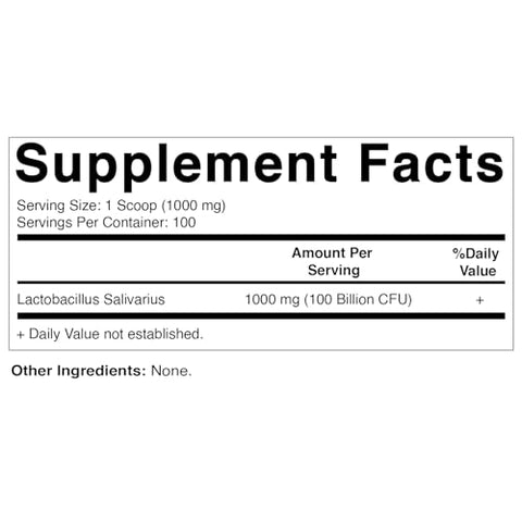 Lactobacillus Salivarius – Pó Probiótico para Suporte Digestivo – 100g (100 Porções) - Vitamatic