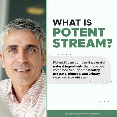 Potent Stream Drops – Fórmula Original, Suplemento Natural para Próstata em Homens, Controle da Bexiga com Saw Palmetto – Reduza as Vezes ao Banheiro, Urinário - Nature’s NutriWave