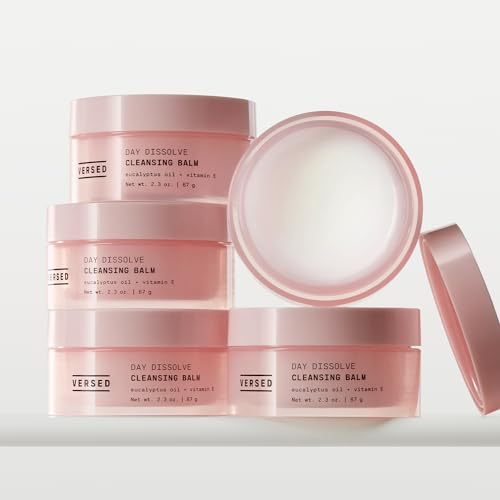 Day Dissolve Cleansing Balm – Bálsamo de Limpeza que Remove Maquiagem com Vitamina E e Óleo de Eucalipto para Acalmar a Pele – Limpeza Dupla à Base de Óleo com Óleo de Abacate e Jojoba (2.3 oz) - Versed