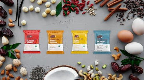 Mini – Pack Variado de Mini Barras Nutricionais Ricas em Proteínas – Feitas com Nozes Premium – 100g - Mammoth Bar