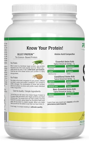 Select Vegan – Proteína em Pó à Base de Plantas, Chocolate Peanut Butter, 27 Porções, Mistura Premium de Ervilha e Arroz Integral - PEScience