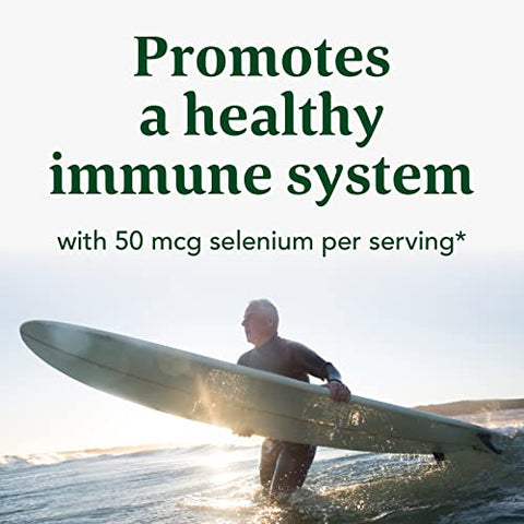 Selenium 50 mcg – Suplemento de Selênio com Mistura de Alimentos e Ervas – Suporte Imunológico – Vegano, Não-OGM – Sem 9 Alérgenos Alimentares – 60 Comprimidos (60 Porções) - MegaFood