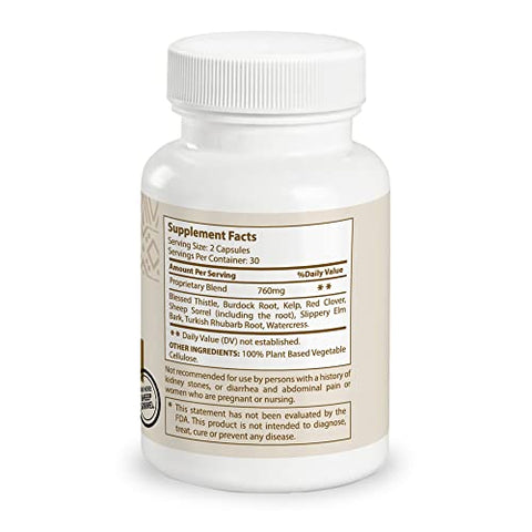 Cápsulas de 8 Ervas Essiac Humanas – Cápsulas Avançadas de Chá Essiac, Poderosa Mistura Antioxidante para Promover a Saúde Geral – Chá Essiac 100% Orgânico, Suplemento de 8 Ervas – 60 cápsulas - MEINTU