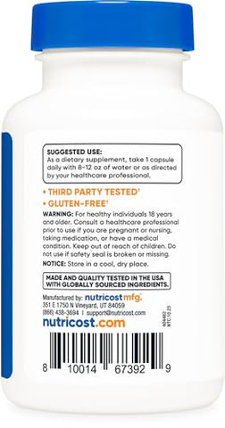 Policosanol 100mg – 120 Cápsulas | Sem Glúten, Não-OGM, Amigável aos Vegetarianos - Nutricost