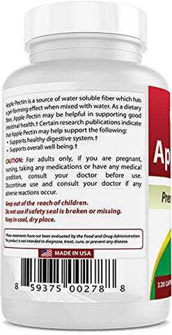 Apple Pectin 700 mg – Fibra Alimentar – Suporte Intestinal – 120 Cápsulas (Pack de 2) - Best Naturals
