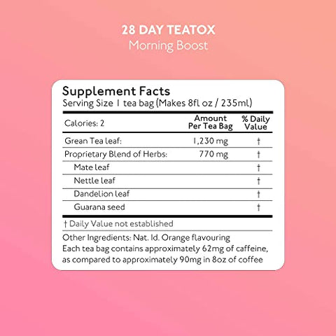 Kit Detox SkinnyMint Original 28 Dias – Programa TeaTox Definitivo – Chá Detox Natural Morning Boost e Night Cleanse – Ajuda a Reduzir Inchaço e Aumentar Energia