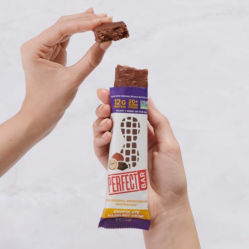 Barra de Proteína Refrigerada Perfect Bar Chocolate Hazelnut Crisp Sem Glúten, 8 unidades, 62g