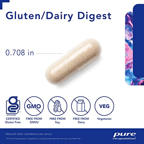 Digestão de Glúten e Laticínios | Mistura Única de Enzimas para Apoiar uma Digestão Saudável de Glúten e Laticínios* | 120 Cápsulas - Pure Encapsulations