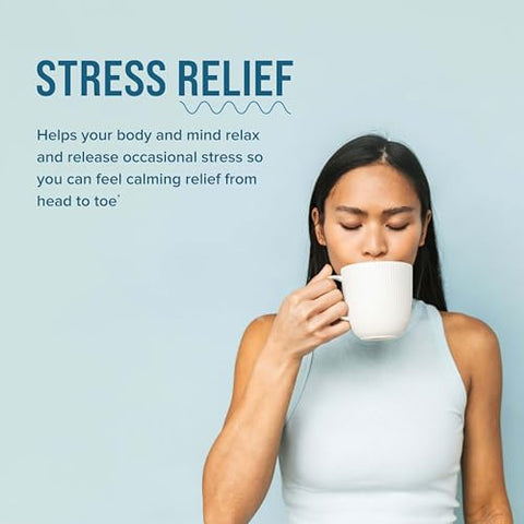 Calm Mind: Pó de Citrato de Magnésio L-Teanina, Suporte para uma Resposta Saudável ao Estresse, Sem Glúten - Natural Vitality
