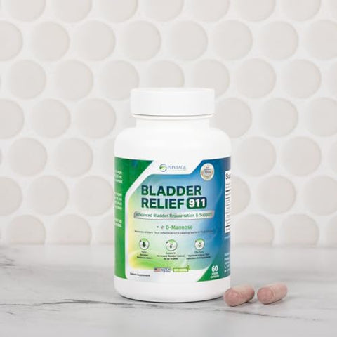 Phytage Labs - Bladder Relief 911 Detoxificante – Suporte para a Bexiga, 60 Cápsulas Vegetais