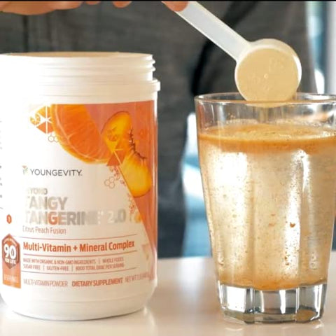 Beyond Tangy Tangerine 2.0 – Multivitamínico de Pêssego Cítrico Fusion – Marca Youngevity - Youngevity