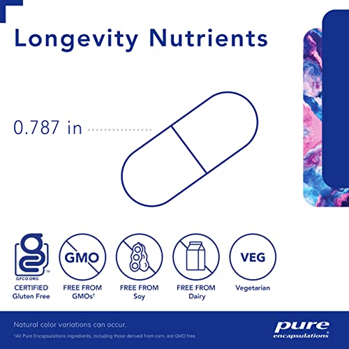 Longevity Nutrients | Complexo Multivitamínico/Mineral para Apoiar o Envelhecimento Saudável, Função Cerebral, Olhos, Ossos e Saúde Vascular* | 120 Cápsulas - Pure Encapsulations