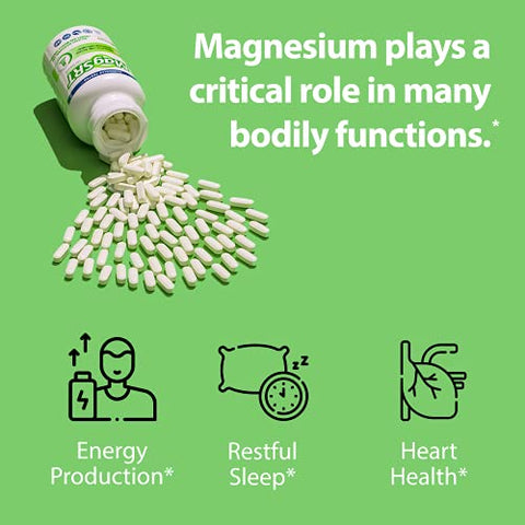 Suplemento de Magnésio Jigsaw Health MAG SRT com Vitamina B6 e Folate