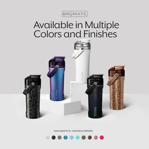 MultiShaker Blender Garrafa Shaker | Garrafa de Aço Inoxidável Isolada à Prova de Vazamentos | Garrafa para Proteína e Pré-Treino na Academia | 26oz (Dark Aura) - BrüMate