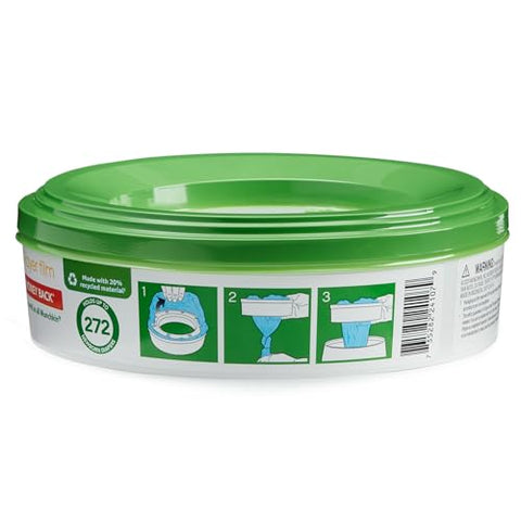 Recargas Nursery Fresh® para Diaper Genie® e Munchkin® Pails, Armazena até 1.088 Fraldas de Recém-Nascido, 4 Pacotes