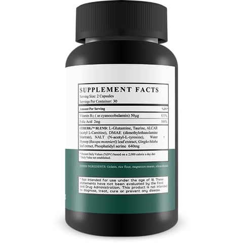 Happy Health Marketplace - Mynokii Memory – Suplemento Cerebral Nootrópico – Memória – 60 cápsulas