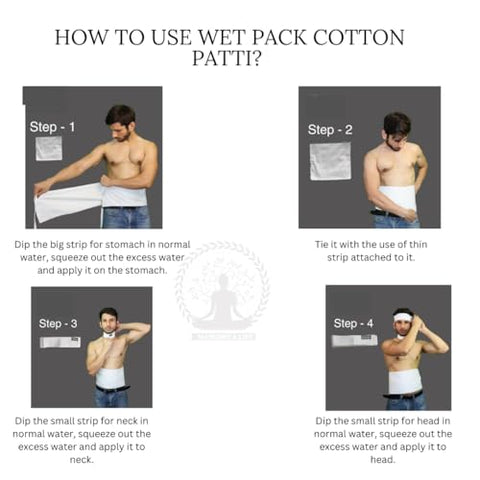 MANUSHYA LIFE - Wet Pack Satvic Lifestyle | Algodão Patti | Desintoxicação Corporal | Alívio da Dor | Bolsa de Pano