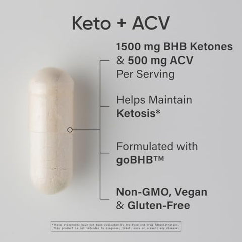 Keto Plus ACV Capsules – Suporte para dieta com 500mg de Vinagre de Maçã - Sports Research