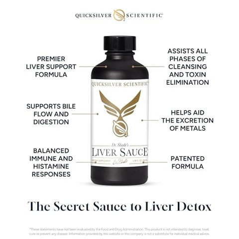 Liver Sauce – Detox hepático lipossomal com DIM, Quercetina, Ácido Lipóico, Cardo Mariano e Raiz de Dente-de-leão – Suporta a bile - Quicksilver Scientific